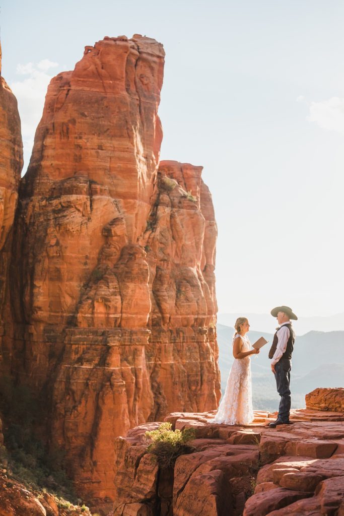 Sedona elopement on Cathedral Rock