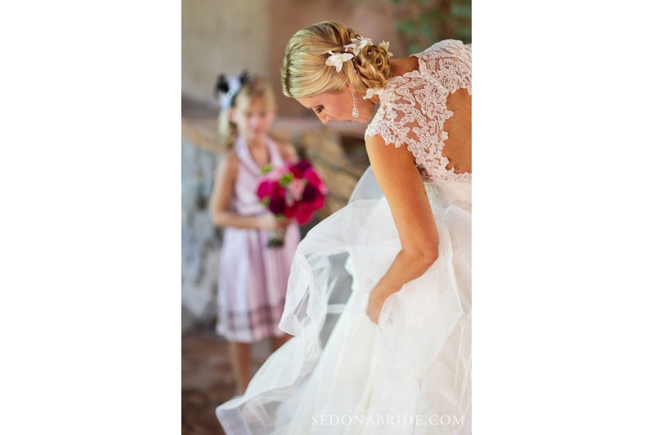 Wedding photo of a bride and groom at Seven Canyons
