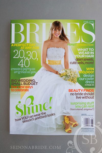 The cover of Brides magazine