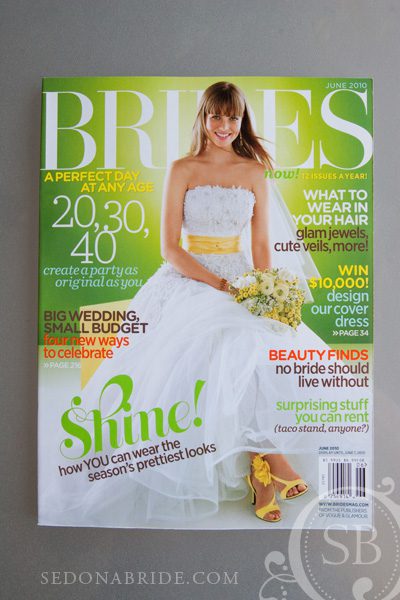 The cover of Brides magazine