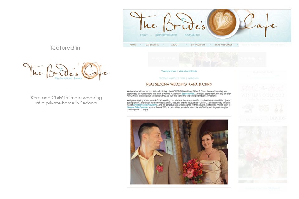 The Bride's Cafe wedding blog feature