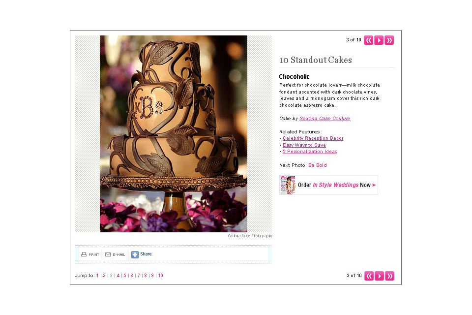 Chocolate wedding cake