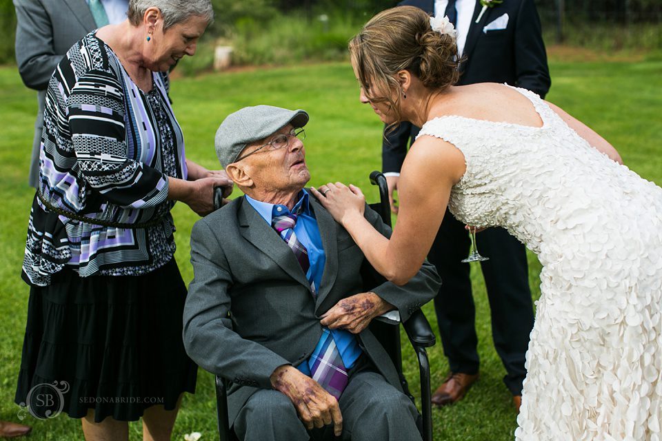 Candid moments at a Sedona wedding