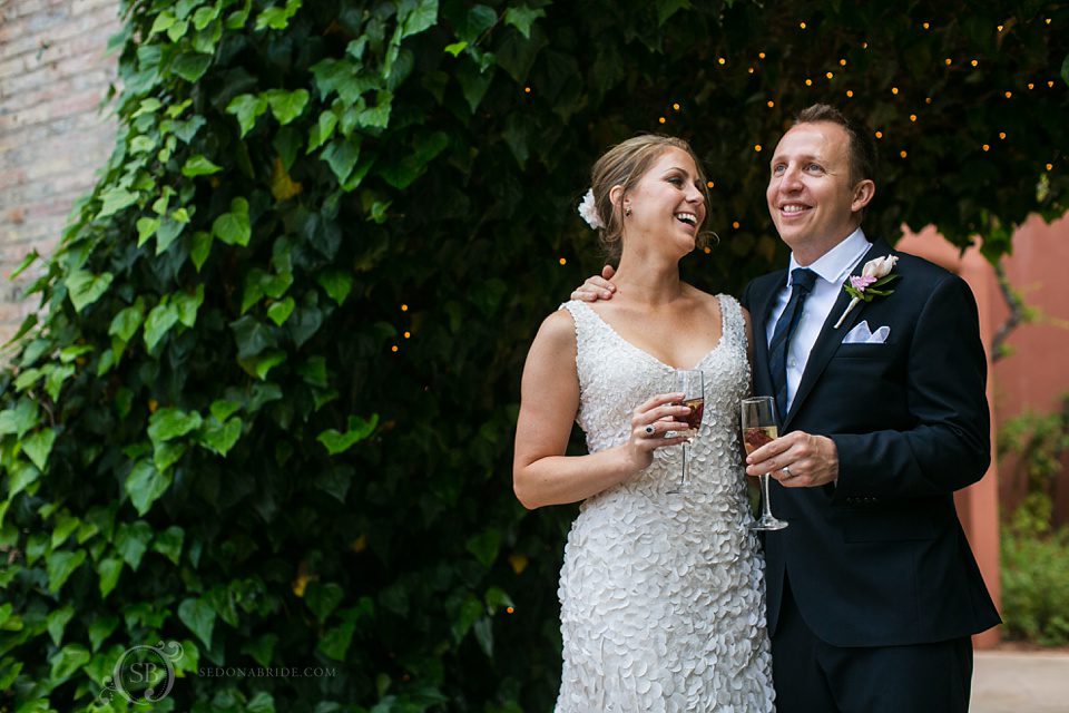 Portrait of a bride and groom