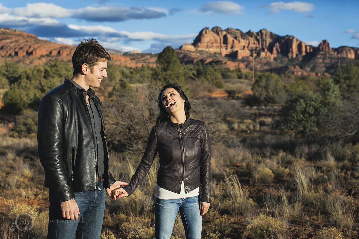 Red rock engagement session in Sedona