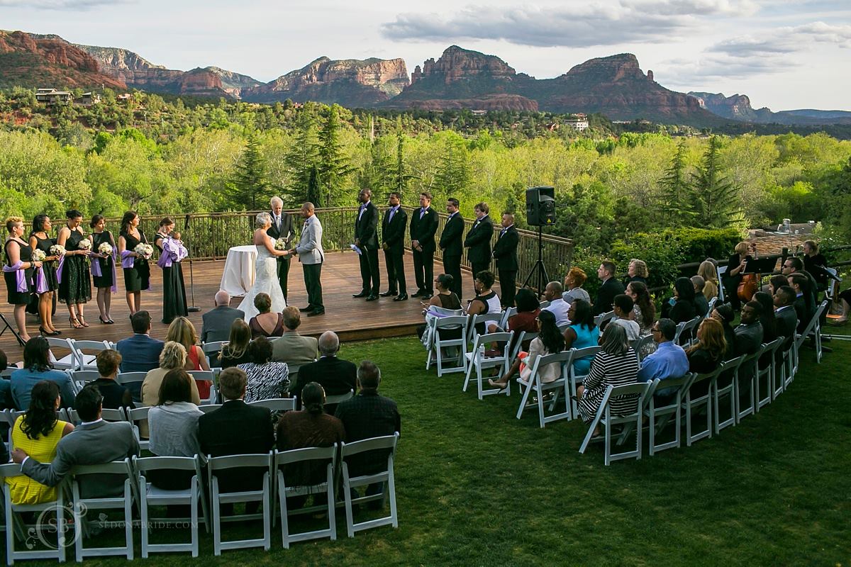 Sedona Arizona Wedding Ceremony View from Spirit Song at L'Auberge de Sedona