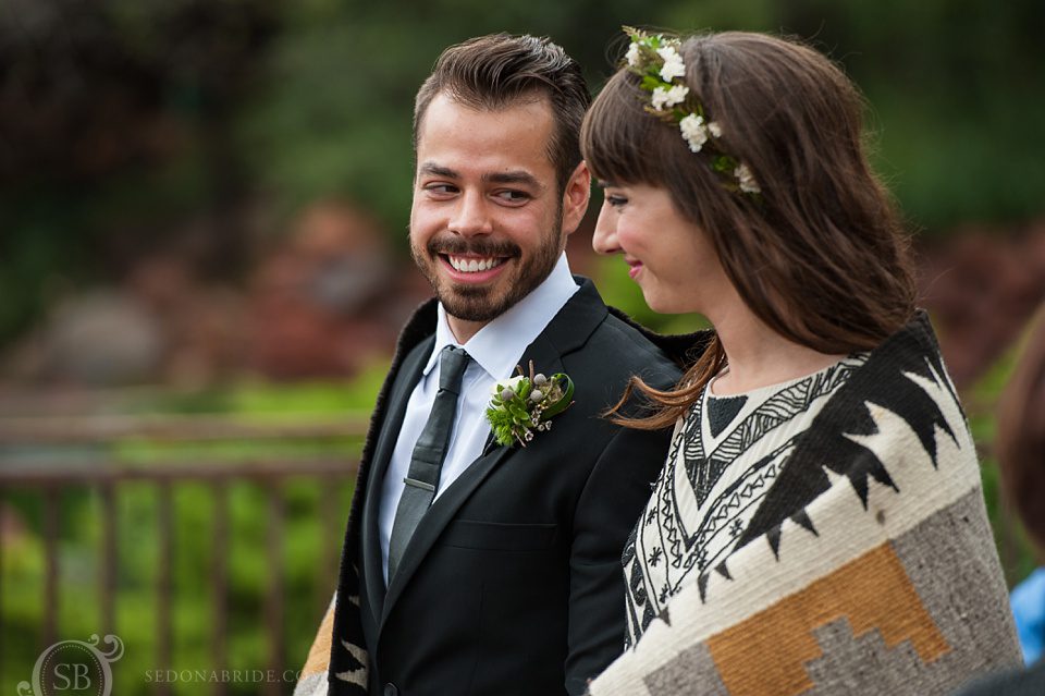 native american blanket wrap wedding ceremony