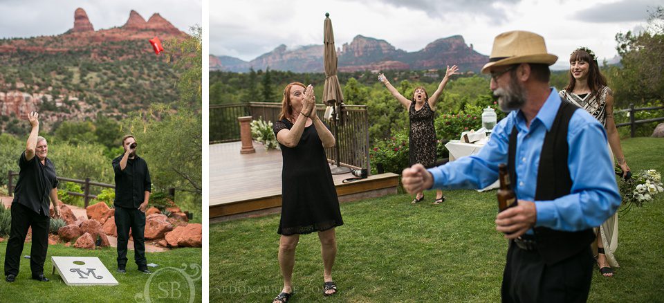 lawn games at a Sedona wedding