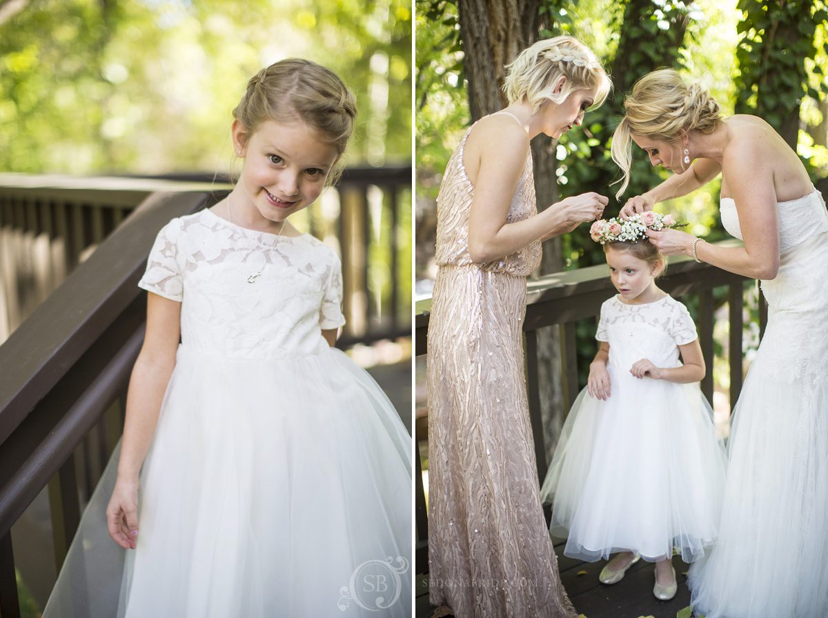 Flower girl at a L'Auberge elopement