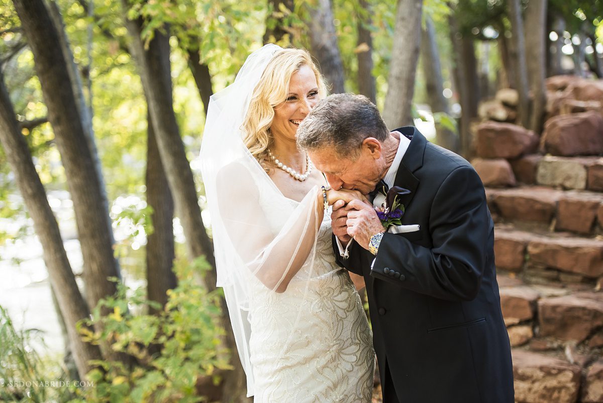Sedona chapel wedding ~ Anita and Armand's wedding in Sedona - Armand's excitement can hardly be contained!
