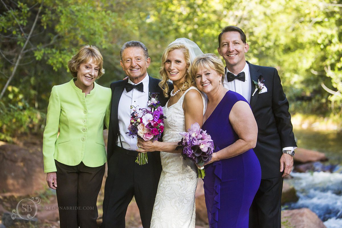Sedona chapel wedding ~ Anita and Armand's wedding in Sedona - A quick portrait with the bridal party.