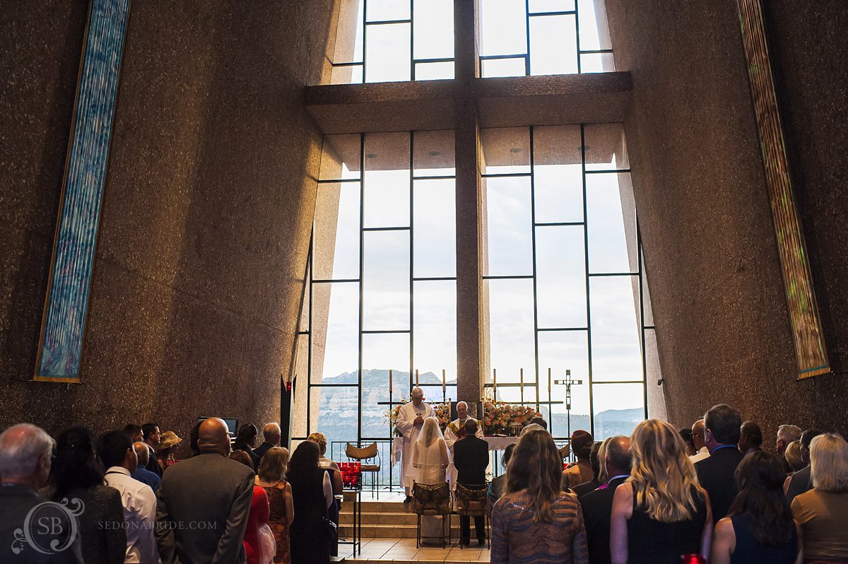 Sedona chapel wedding ~ Anita and Armand's wedding in Sedona - The Sedona wedding ceremony is under way.