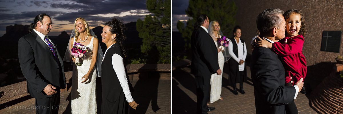 Sedona chapel wedding ~ Anita and Armand's wedding in Sedona - Guests and well-wishers.