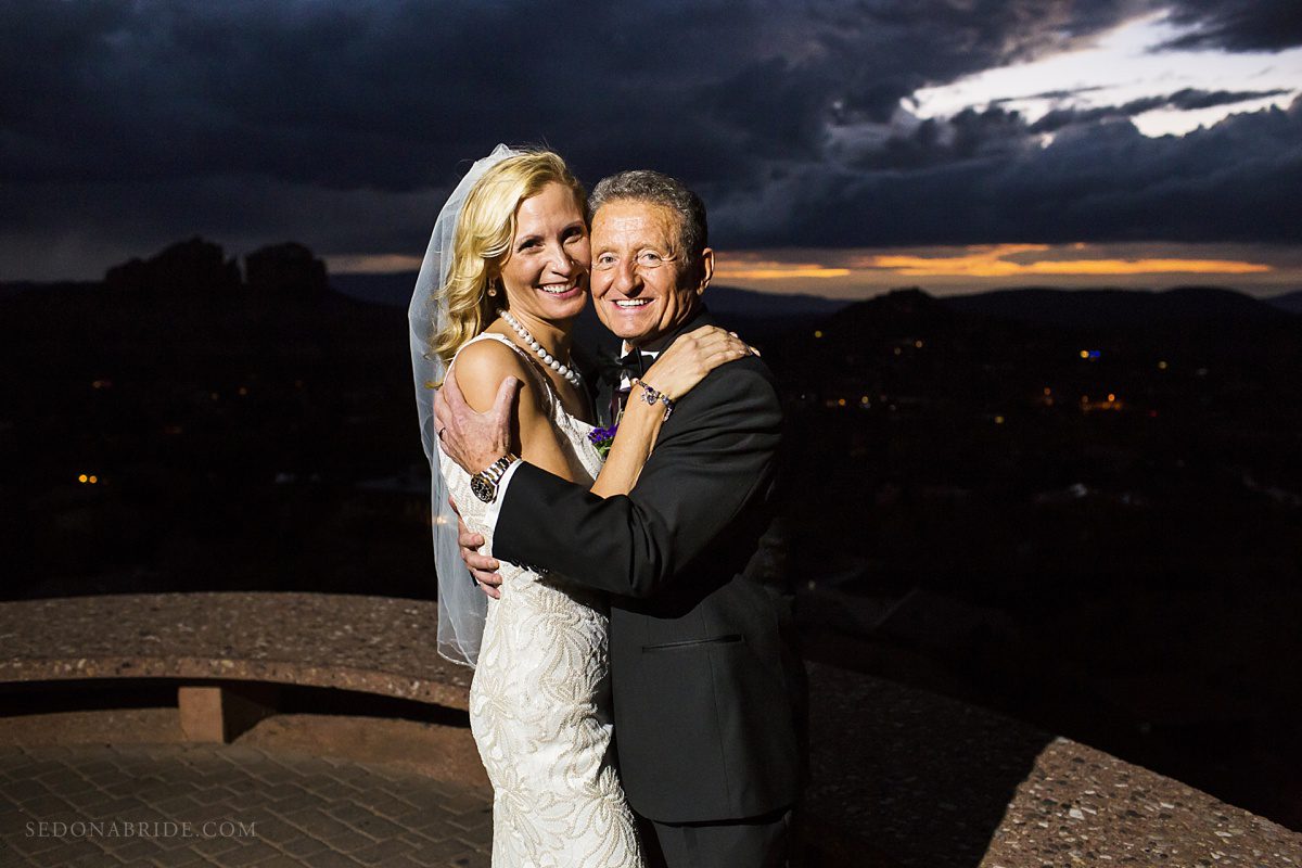 Sedona chapel wedding ~ Anita and Armand's wedding in Sedona - The newlyweds pause for a quick portrait.