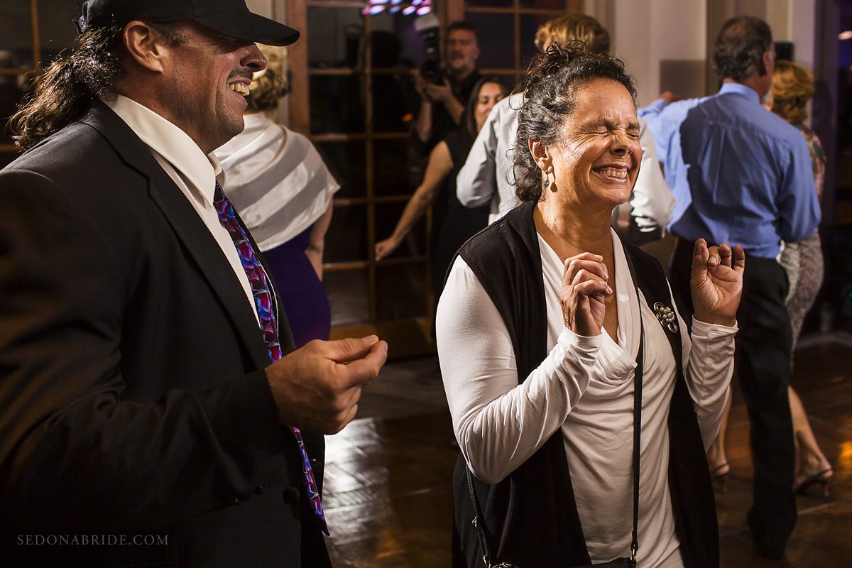 Sedona chapel wedding ~ Anita and Armand's wedding in Sedona - It's fun when the dance floor is really moving!