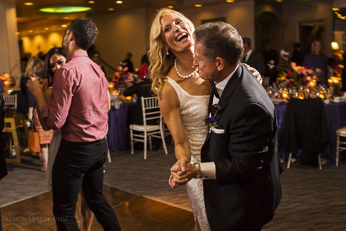 Sedona chapel wedding ~ Anita and Armand's wedding in Sedona - Even the bride and groom continued dancing well past the first dance.