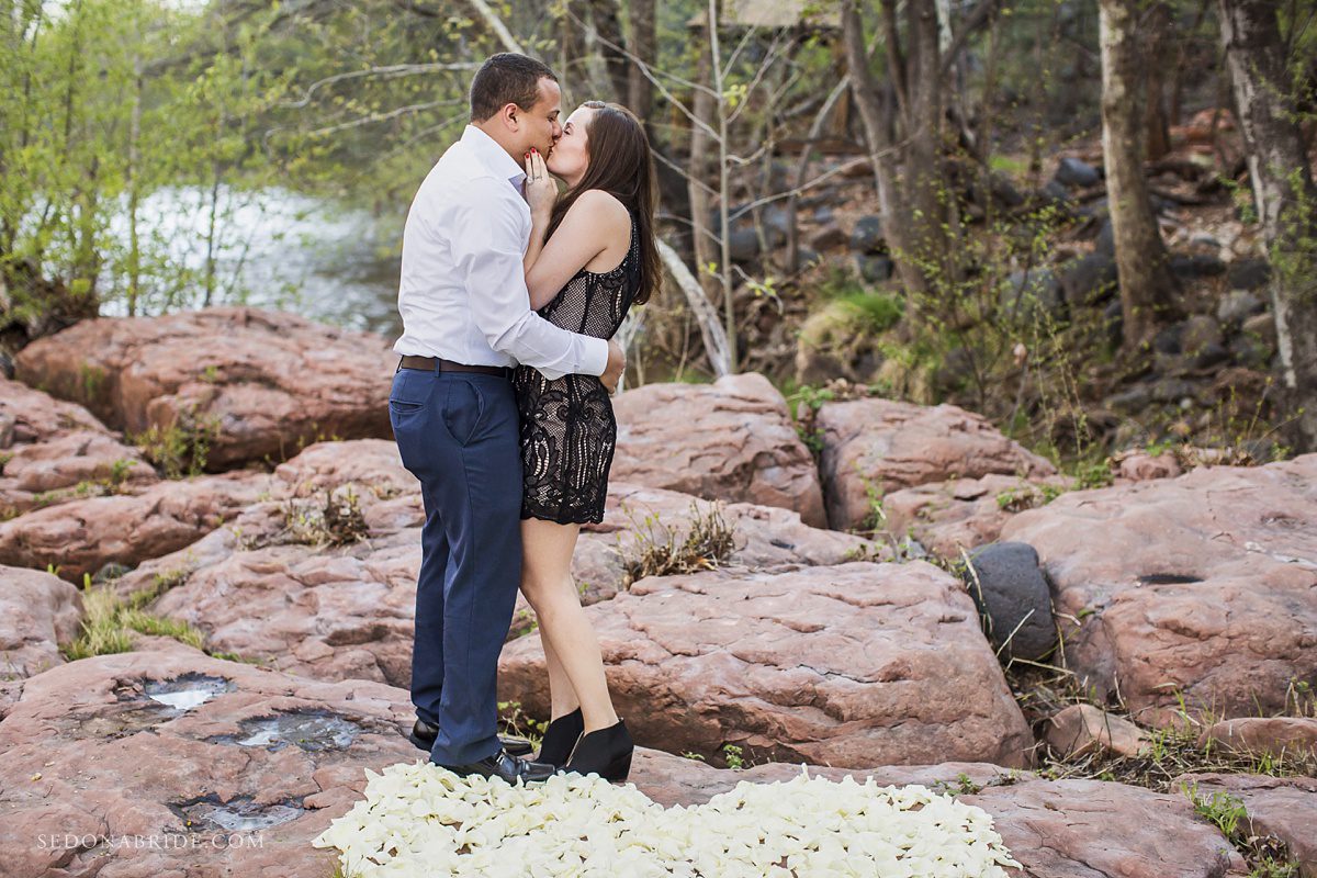 Sedona Wedding Proposal at L'Auberge de Sedona along Oak Creek - Sedona Bride