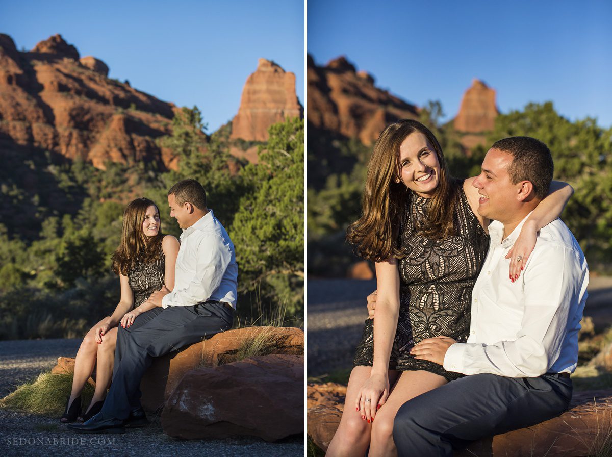 Sedona Wedding Proposal in the Red Rocks near Snoopy Rock - Sedona Bride