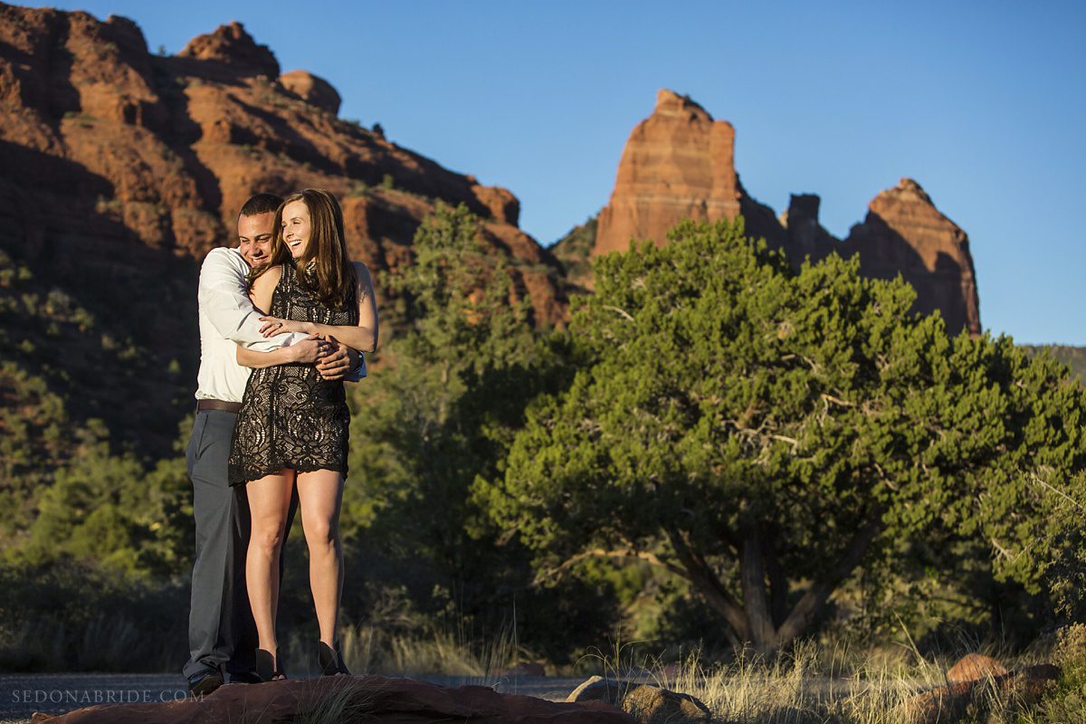 Sedona Wedding Proposal in the Red Rocks near Snoopy Rock - Sedona Bride