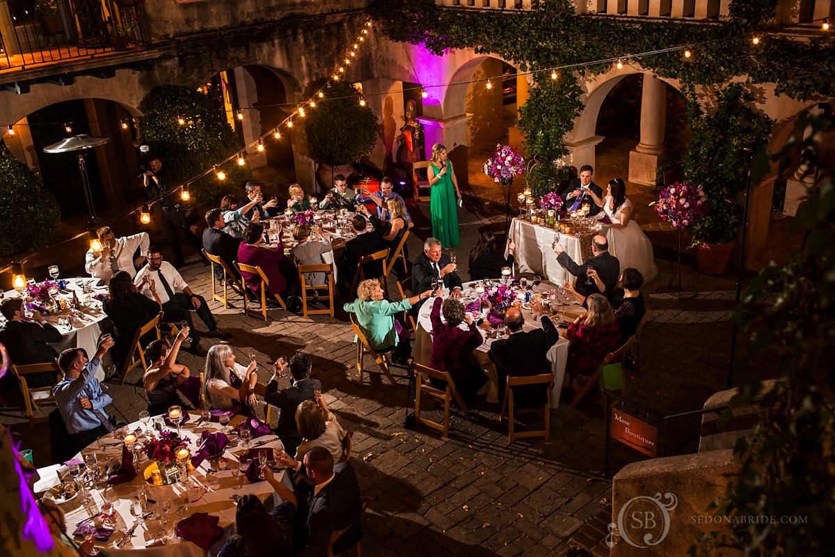 Sedona Wedding Reception at Tlaquepaque Patio de Las Campanas