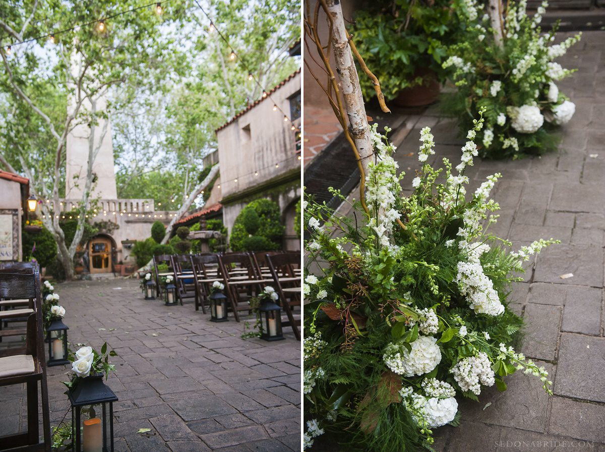 Tlaquepaque wedding details at Patio de las Campanas Sedona