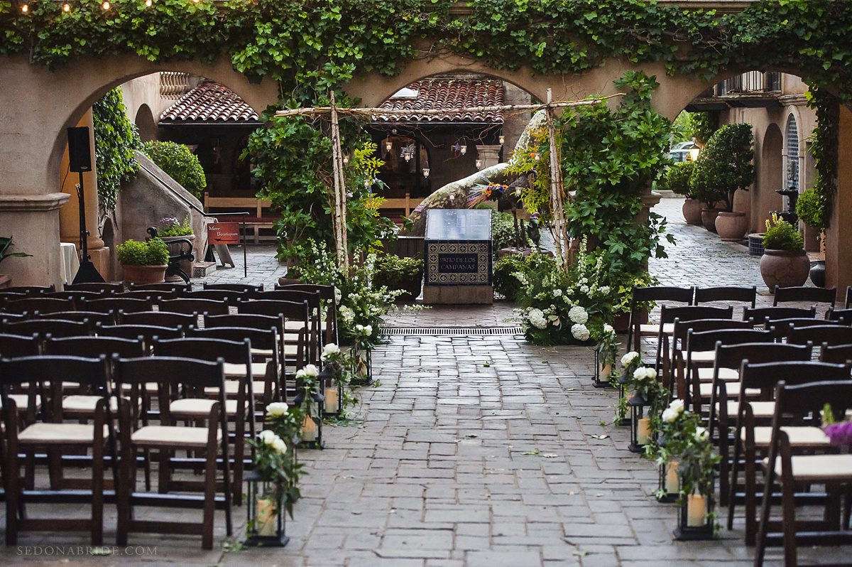 Tlaquepaque wedding details at Patio de las Campanas Sedona