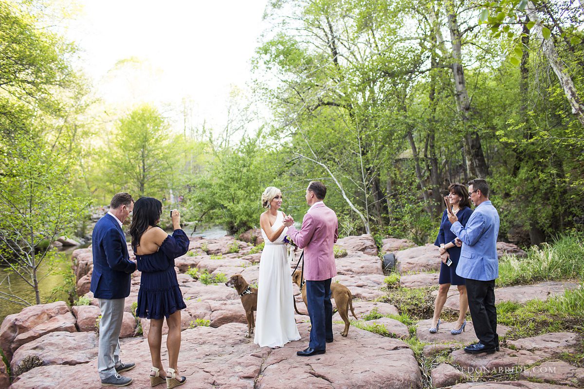 LAuberge Sedona wedding photography on Oak Creek by Sedona Bride - Intimate ceremony at Serenity Point