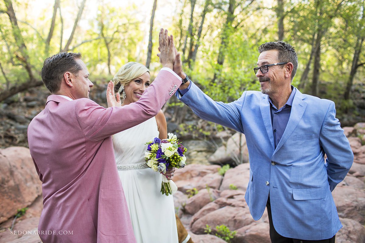 L'Auberge Sedona wedding photography on Oak Creek by Sedona Bride - Intimate ceremony at Serenity Point