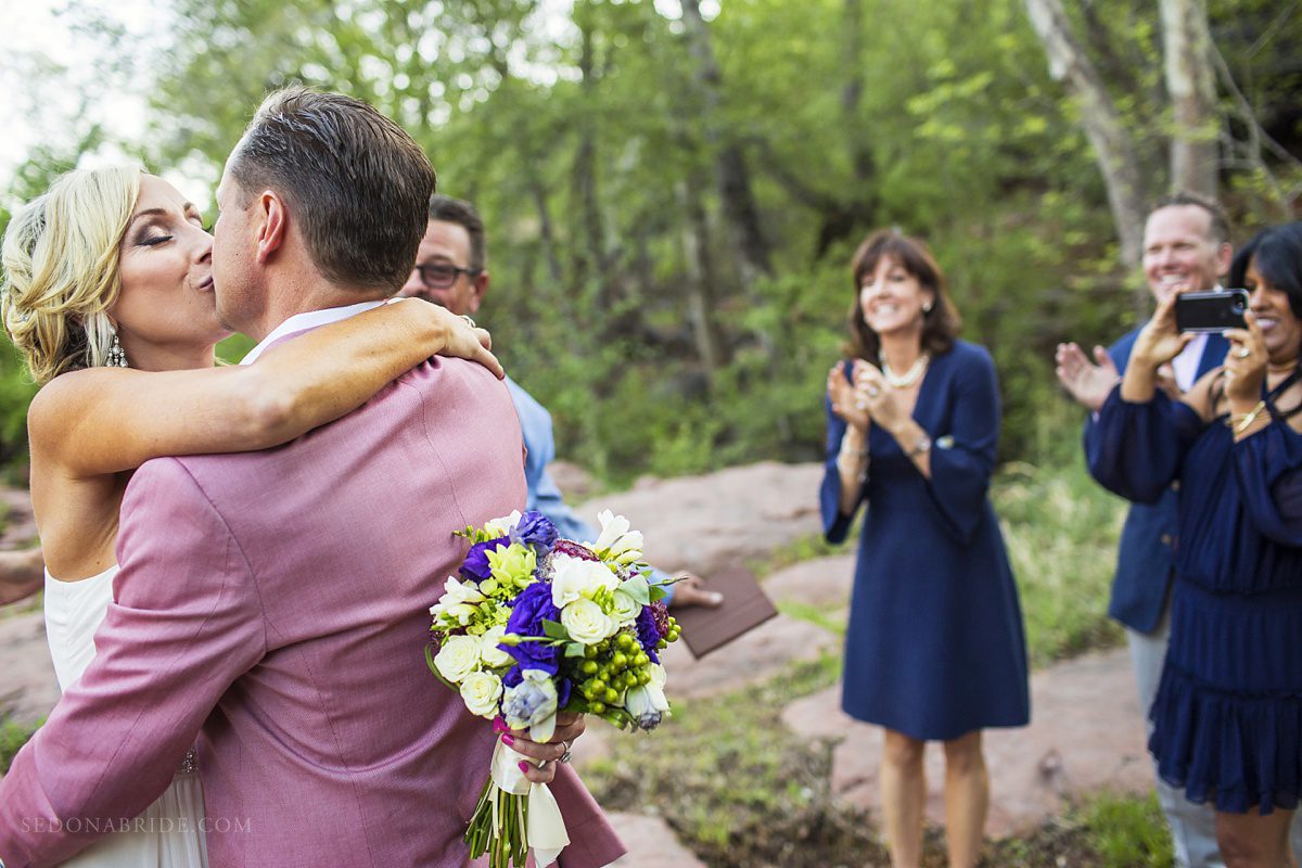 L'Auberge Sedona wedding photography on Oak Creek by Sedona Bride - Intimate ceremony at Serenity Point