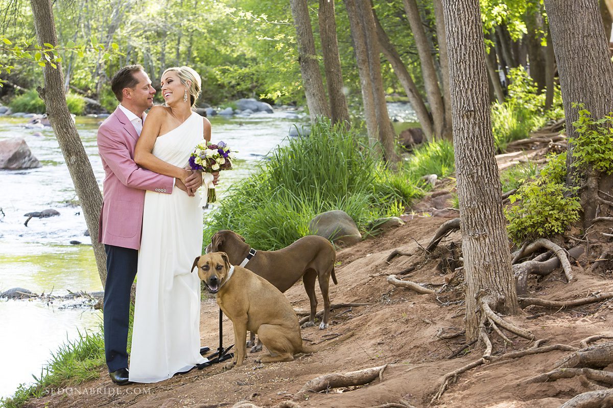 LAuberge Sedona wedding photography on Oak Creek by Sedona Bride - Romantic Portraits on Oak Creek