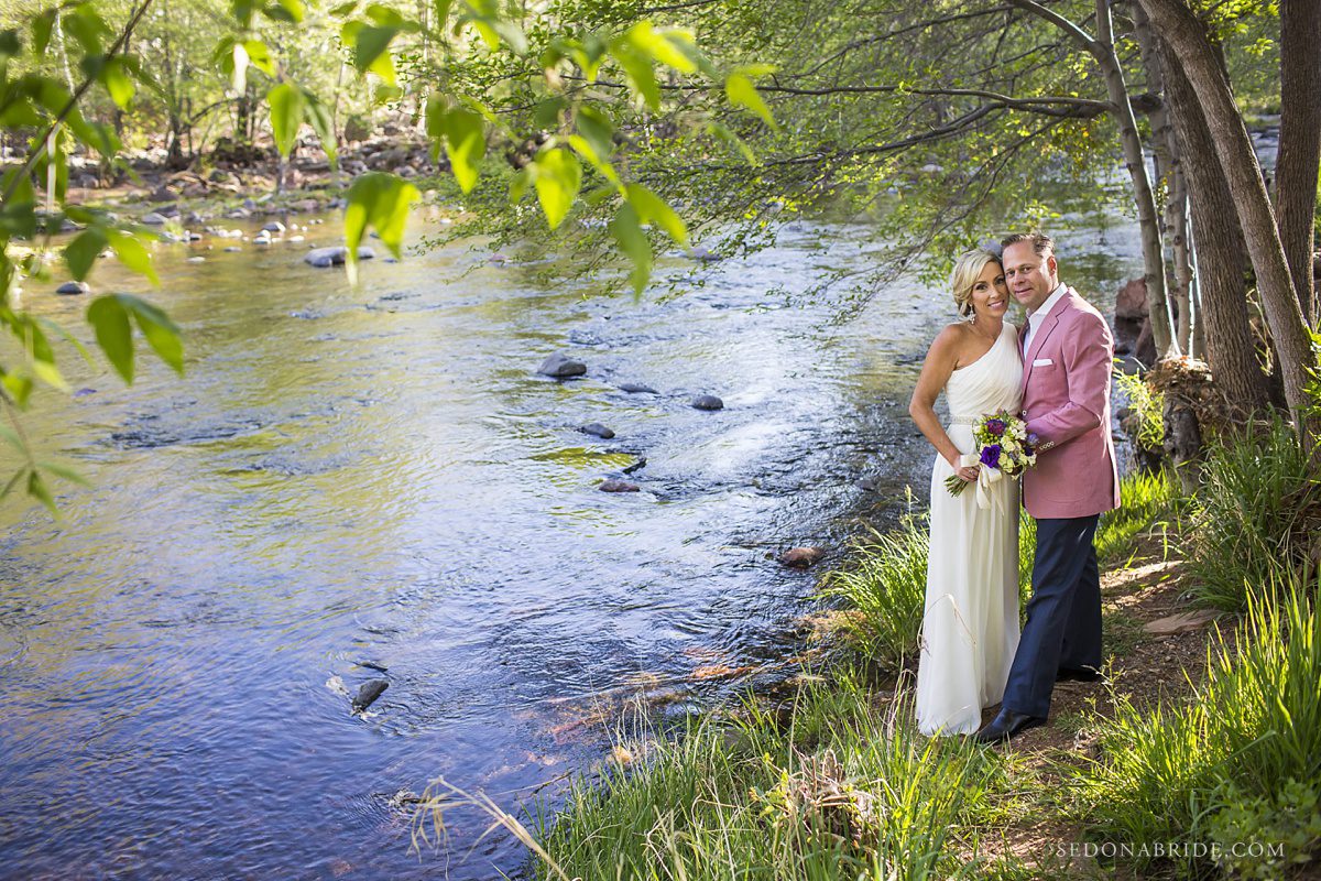 LAuberge Sedona wedding photography on Oak Creek by Sedona Bride - Romantic Portraits on Oak Creek