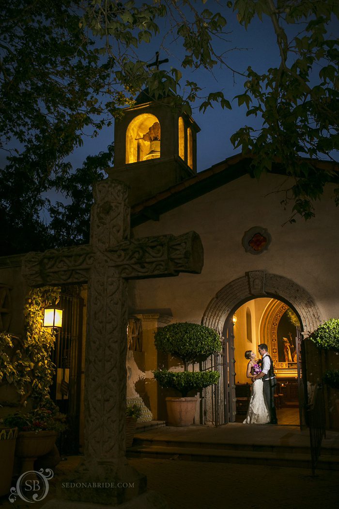 Tlaquepaque Sedona Wedding Portraits at the chapel - Contact us to begin planning your Sedona wedding!