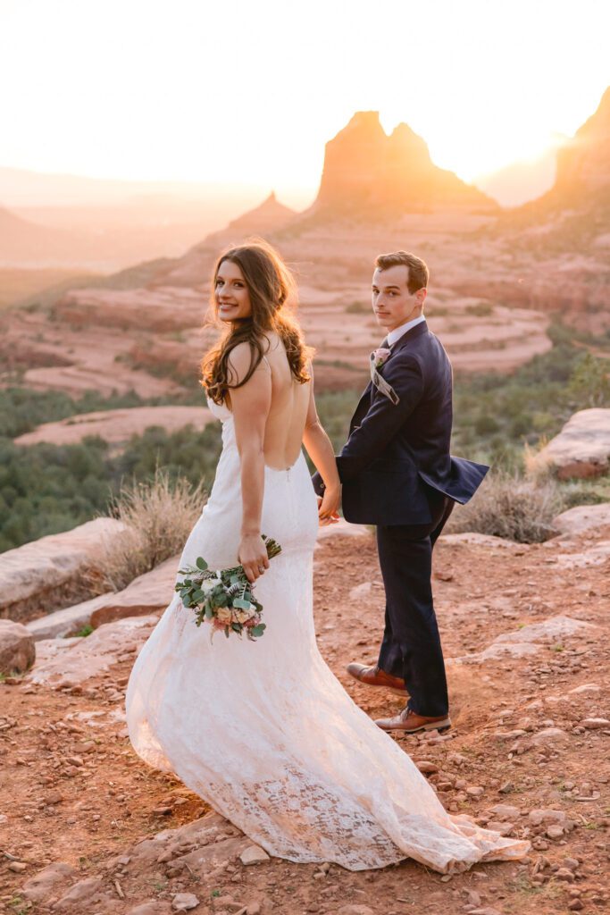 Merry Go Round elopement at sunset