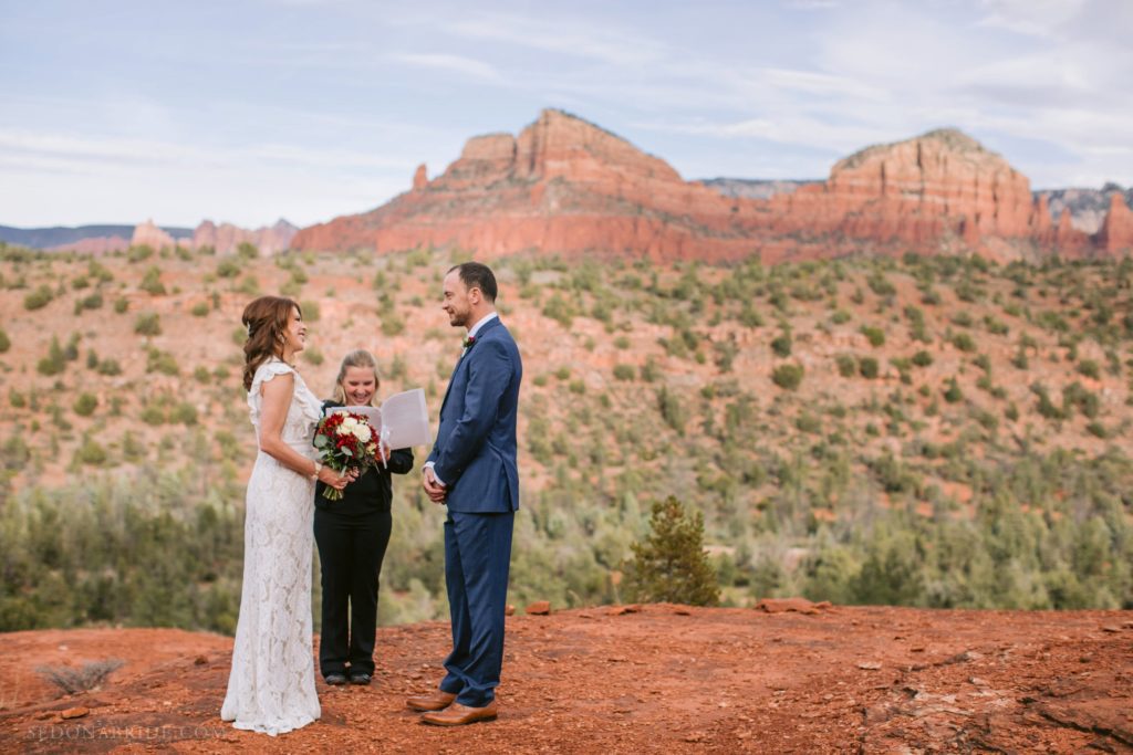 Sedona elopement ceremony location at Cathedral Rock